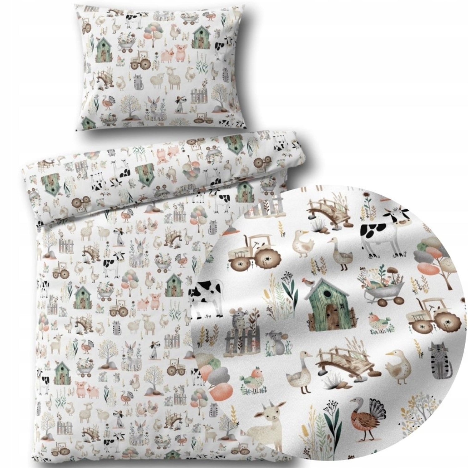 Pościel dziecięca, 100x135 + 40x60 cm, wzór Farna | Plumeri