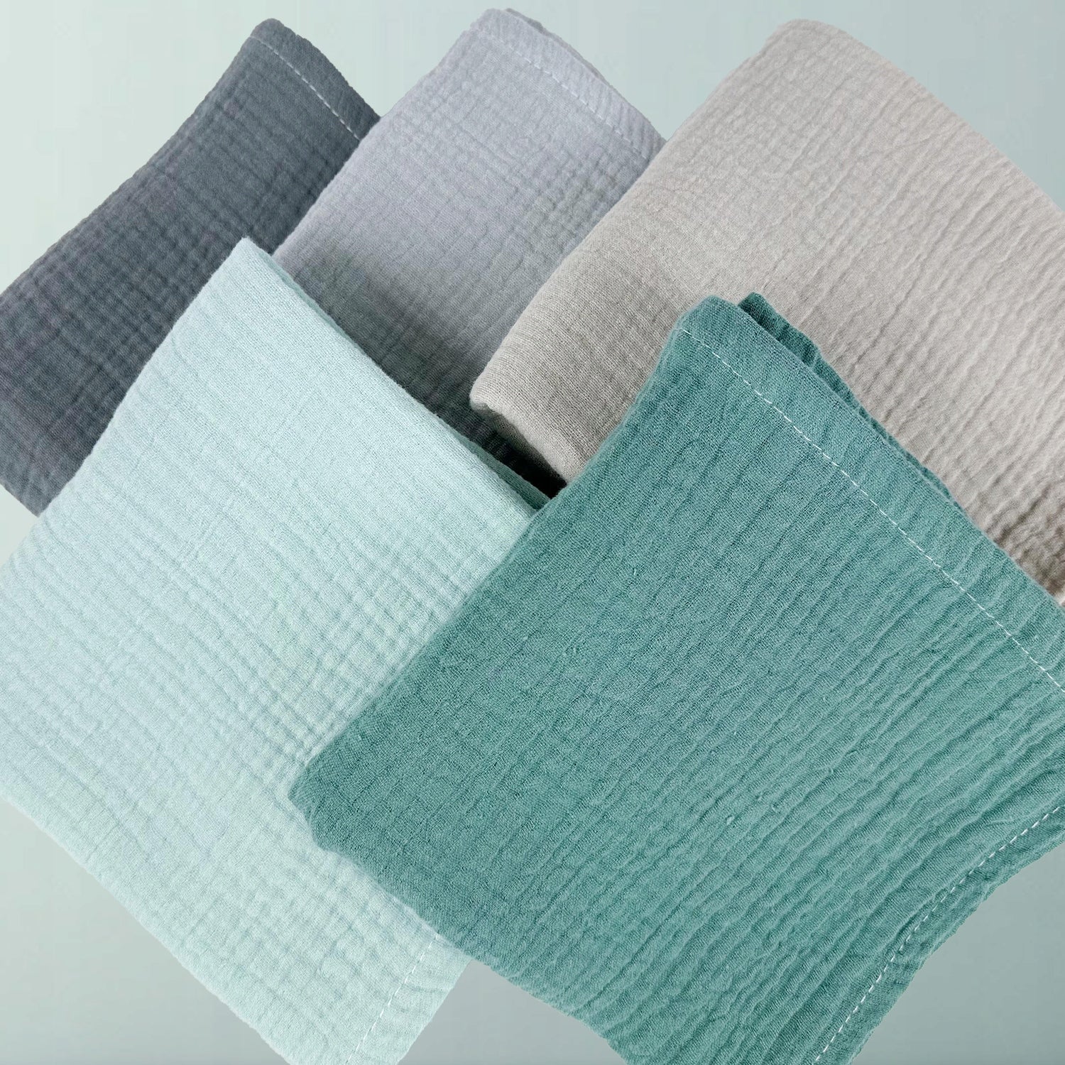 Plumeri Pieluszki muślinowe zestaw kolorów 5 szt. 70x70 cm