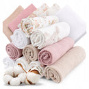 Plumeri Pieluszki muślinowe zestaw kolorów 10 szt. 30x30 cm