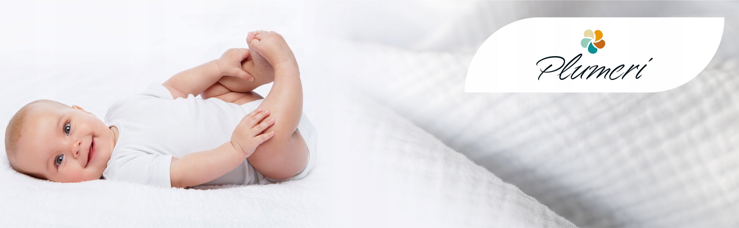 Plumeri Pieluszki muślinowe Białe 10 szt. 30x30 cm