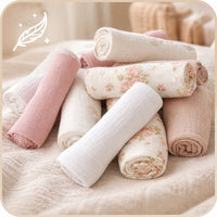 Plumeri Pieluszki muślinowe zestaw kolorów 10 szt. 50x30 cm