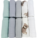 Plumeri Pieluszki muślinowe zestaw kolorów 10 szt. 50x30 cm