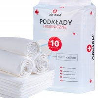 Podkłady chłonne na przewijak 60x40 Super chłonne białe delikatne 10szt