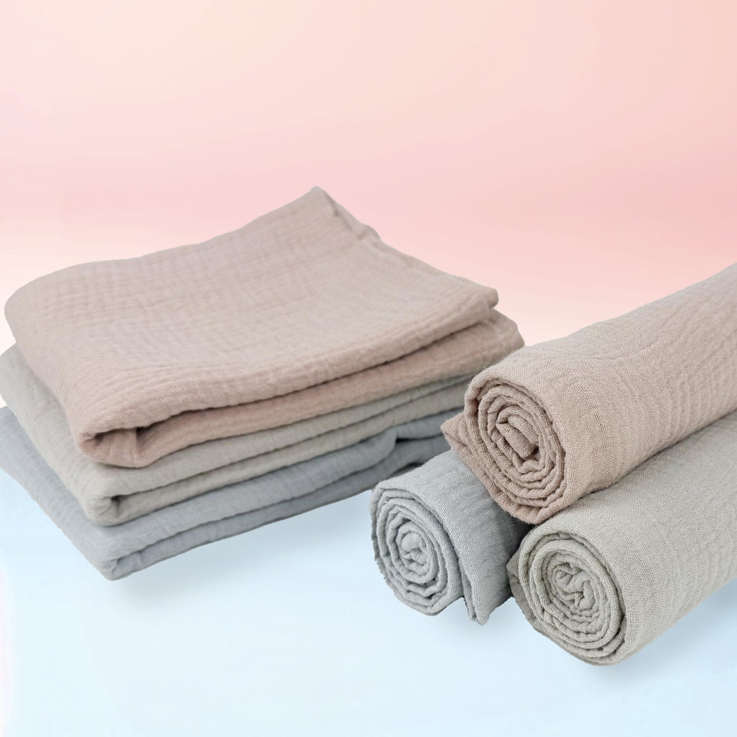 Plumeri Pieluszki muślinowe zestaw kolorów 3 szt. 70x70 cm