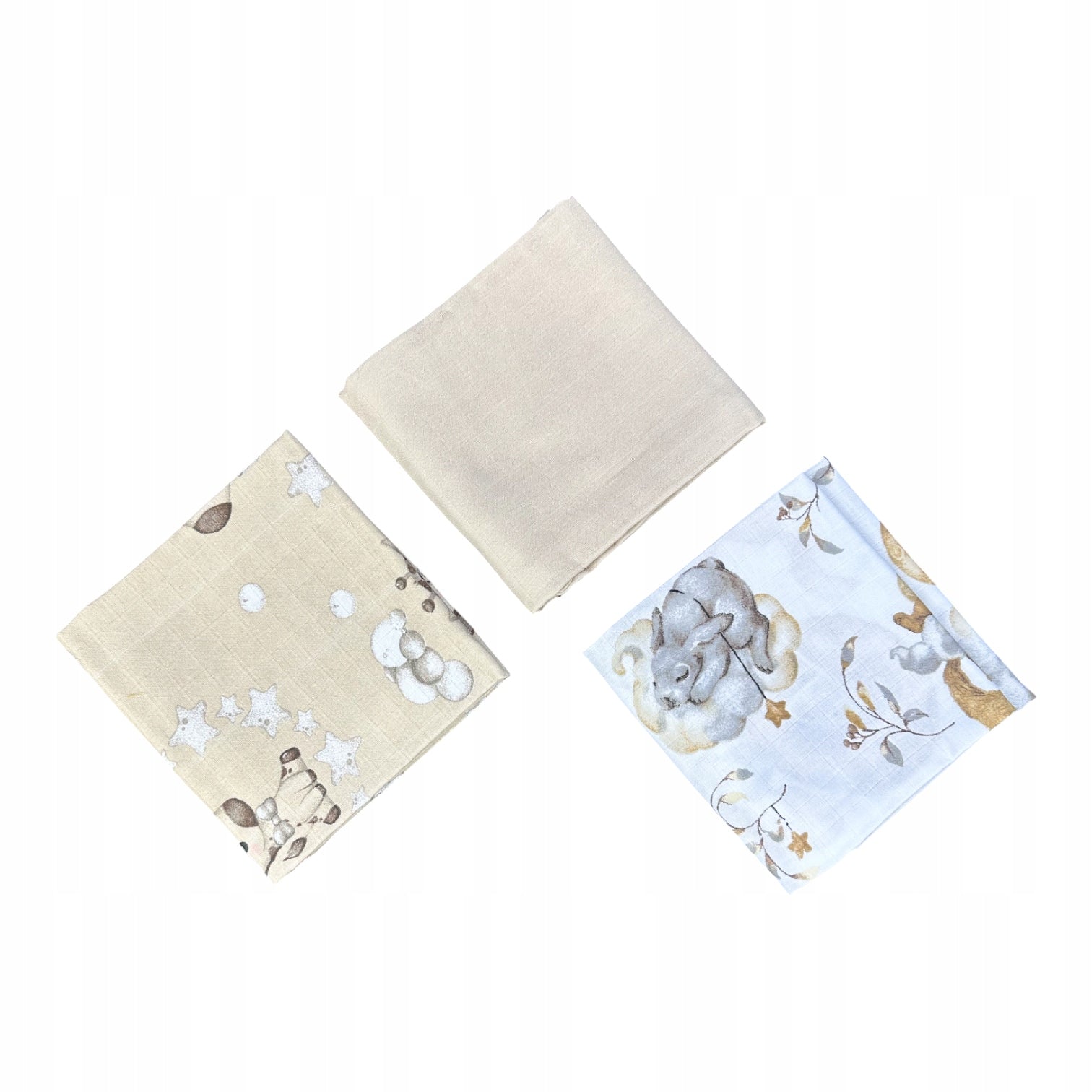 Pieluszki muślinowe duże Plumeri 3x 70×70 cm - większy rozmiar, komfort