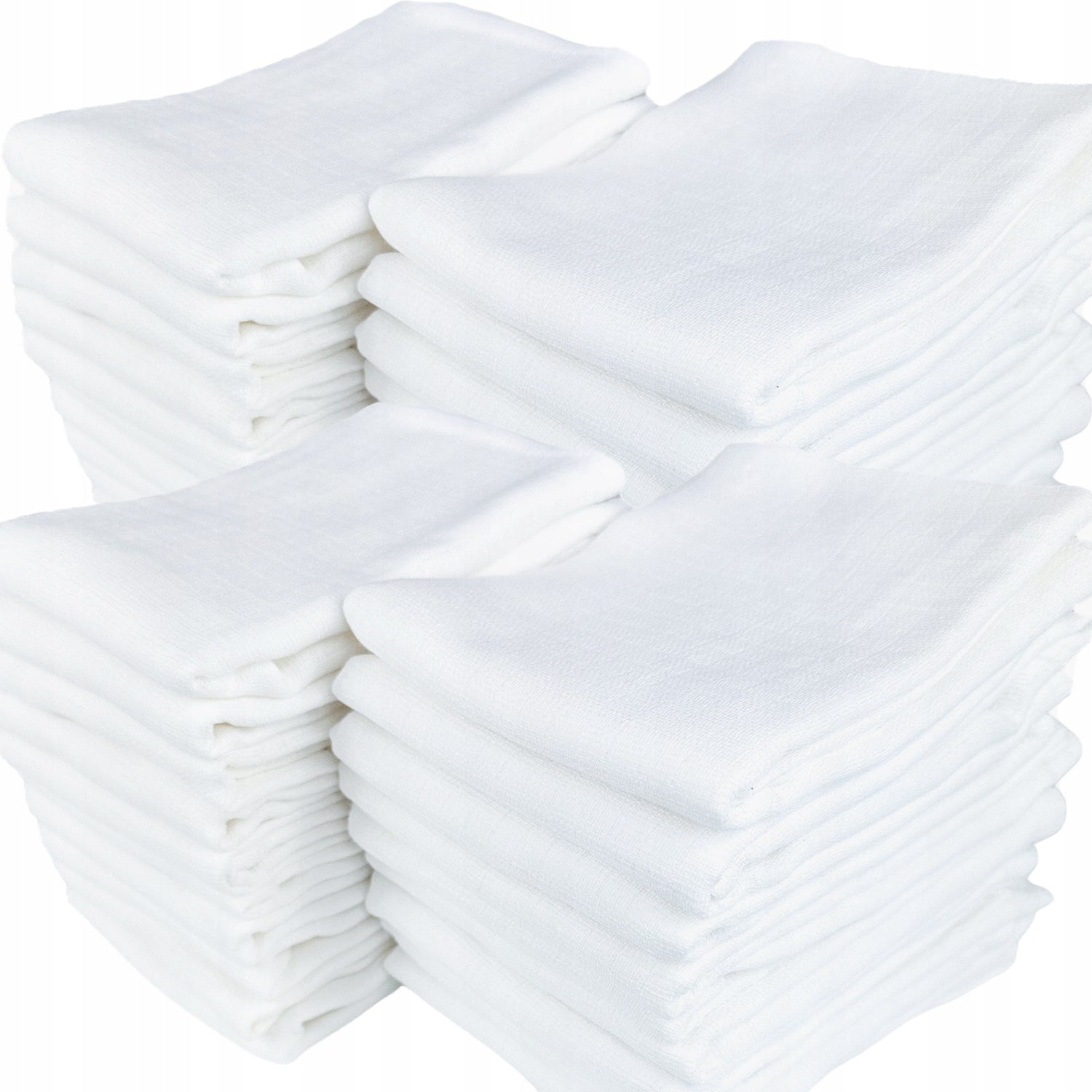 Pieluszki tetrowe 20 szt., 70x80, białe, gęsta kratka | Plumeri