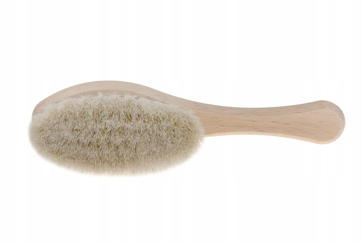 Bocioland szczotka do włosów drewniana kozie włosie elipsa