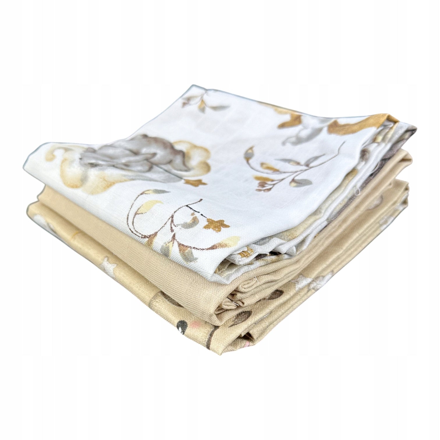 Pieluszki muślinowe duże Plumeri 3x 70×70 cm - większy rozmiar, komfort