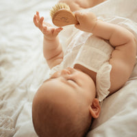 Bocioland szczotka do włosów drewniana kozie włosie elipsa