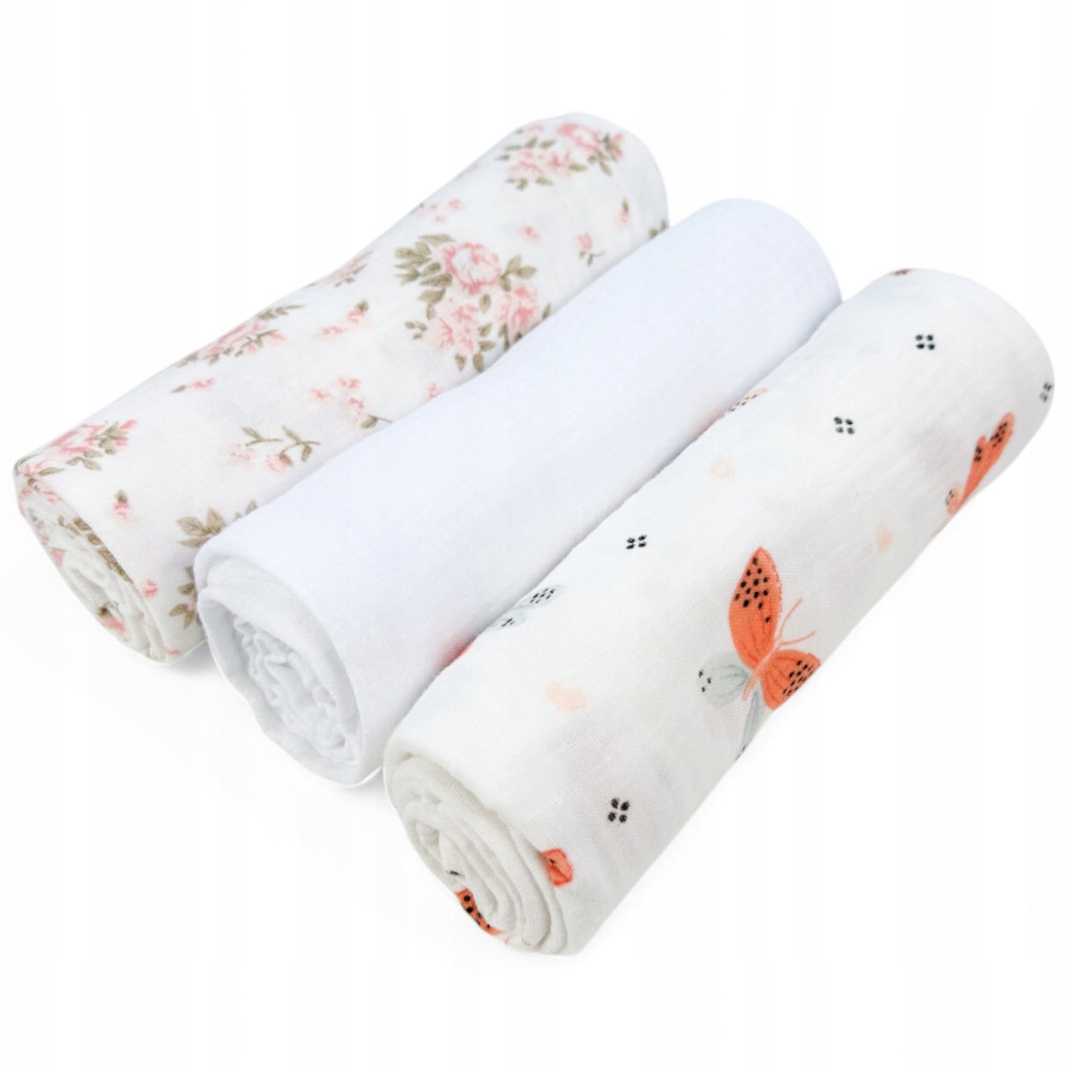 Plumeri Pieluszki muślinowe zestaw kolorów 3 szt. 70x70 cm