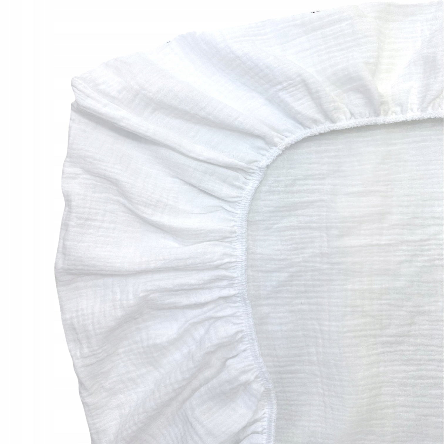 Prześcieradło muślinowe bawełna 60x120cm do łóżeczka niemowlęcego z gumką