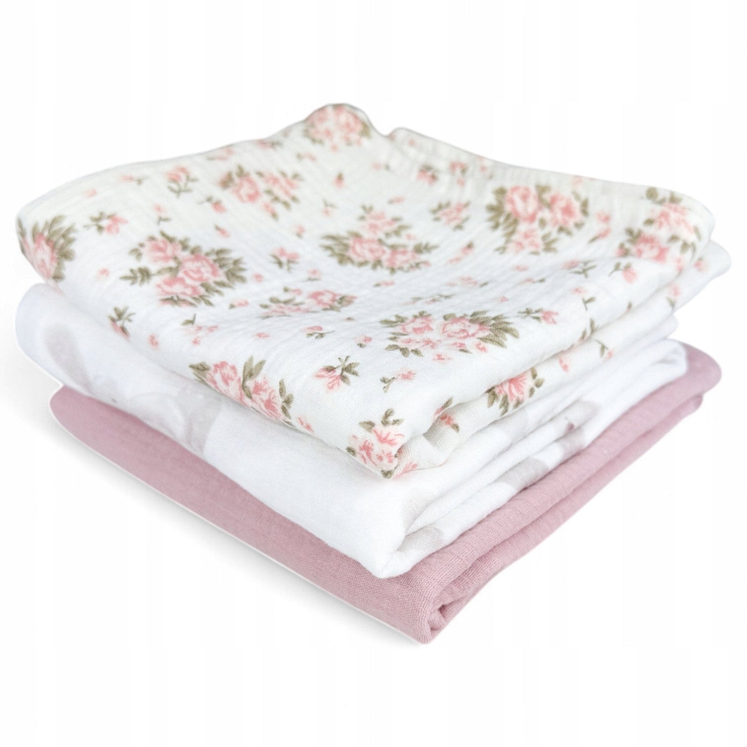 Plumeri Pieluszki muślinowe zestaw kolorów 3 szt. 70x70 cm