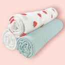 Plumeri Pieluszki muślinowe zestaw kolorów 3 szt. 70x70 cm