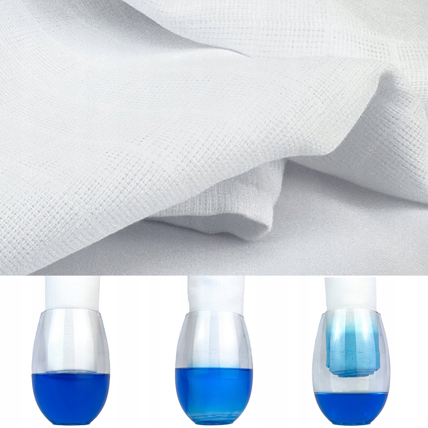 Pieluszki muślinowe, 3 szt., 70x70 cm, 3szt białe | Plumeri