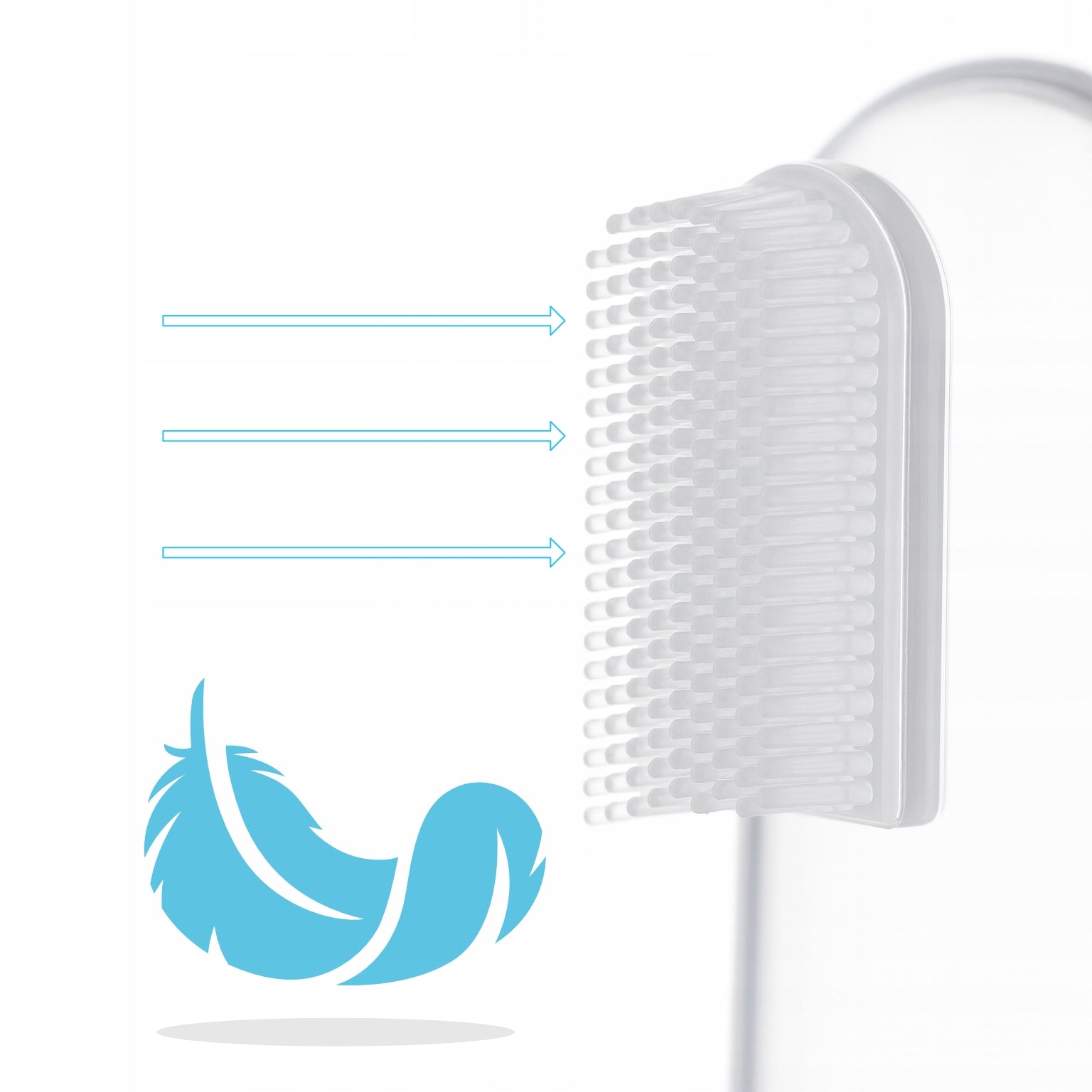 Bocioland Silikonowa szczoteczka na palec do mycia zębów i dziąseł 3m+