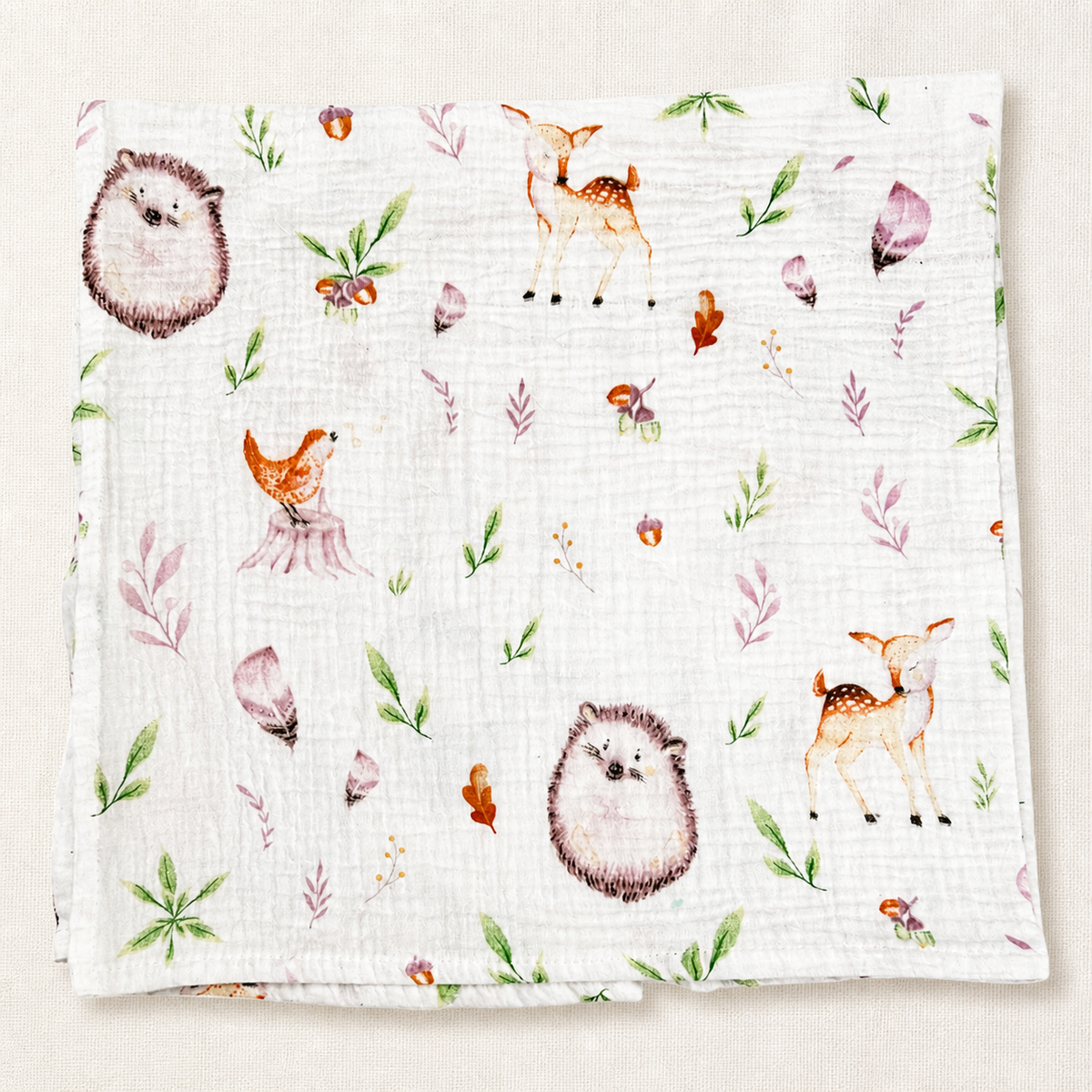 Pieluszki muślinowe, 5 szt., 70x70 cm, 5szt las / Ziemisty zielony / Miętowy / Biały | Plumeri
